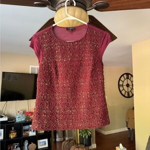 The Limited Burgundy Short Sleeve Top